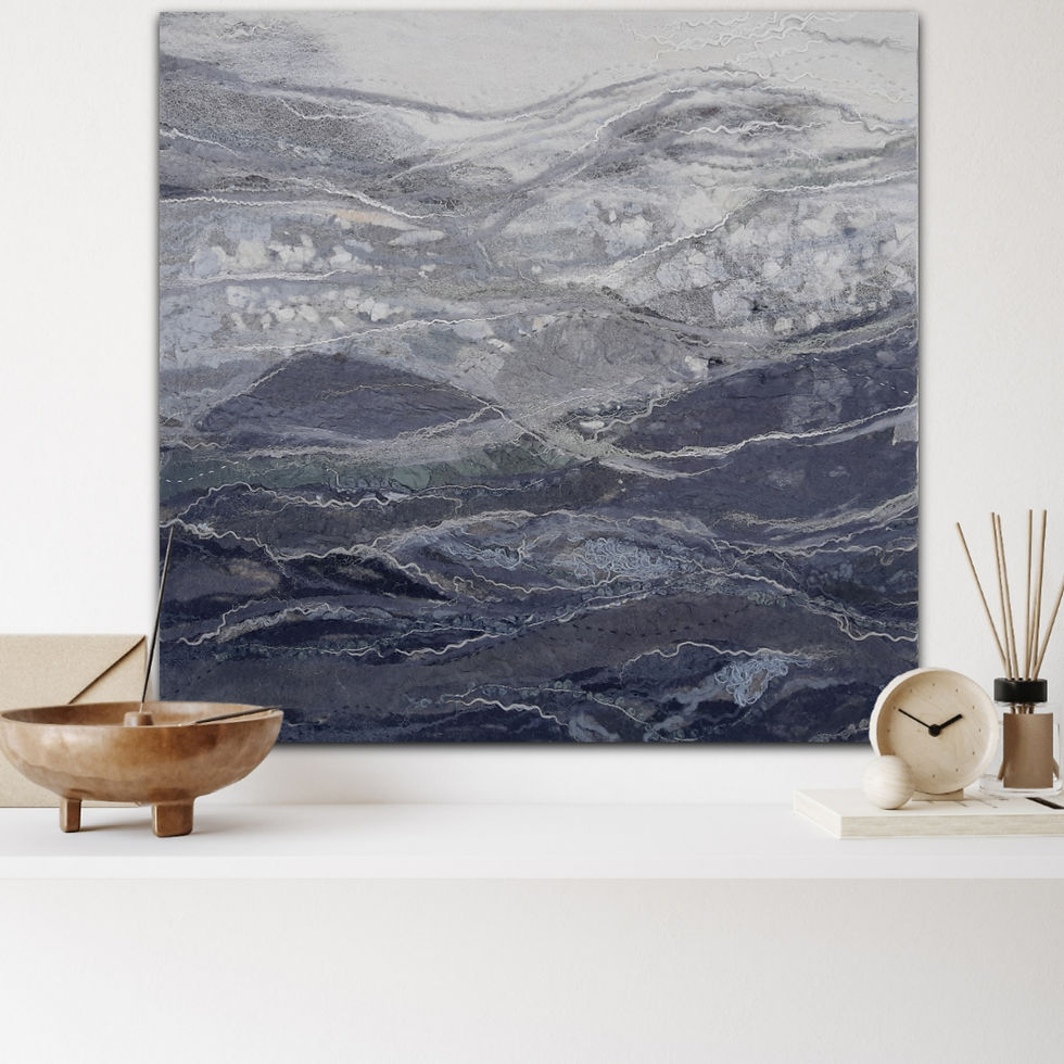Thumbnail: Fiber Art Wall Hanging "Storm"