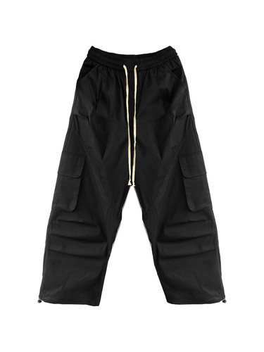 EXODUS - BLACK / LIGHTWEIGHT WIDE CARGO PANTS | OUTOFTHEDARK