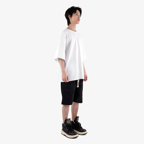 OUTOFTHEDARK PROJECT 01: SHADOW - BLACK / WAXED DROP-CROTCH SHORTS
