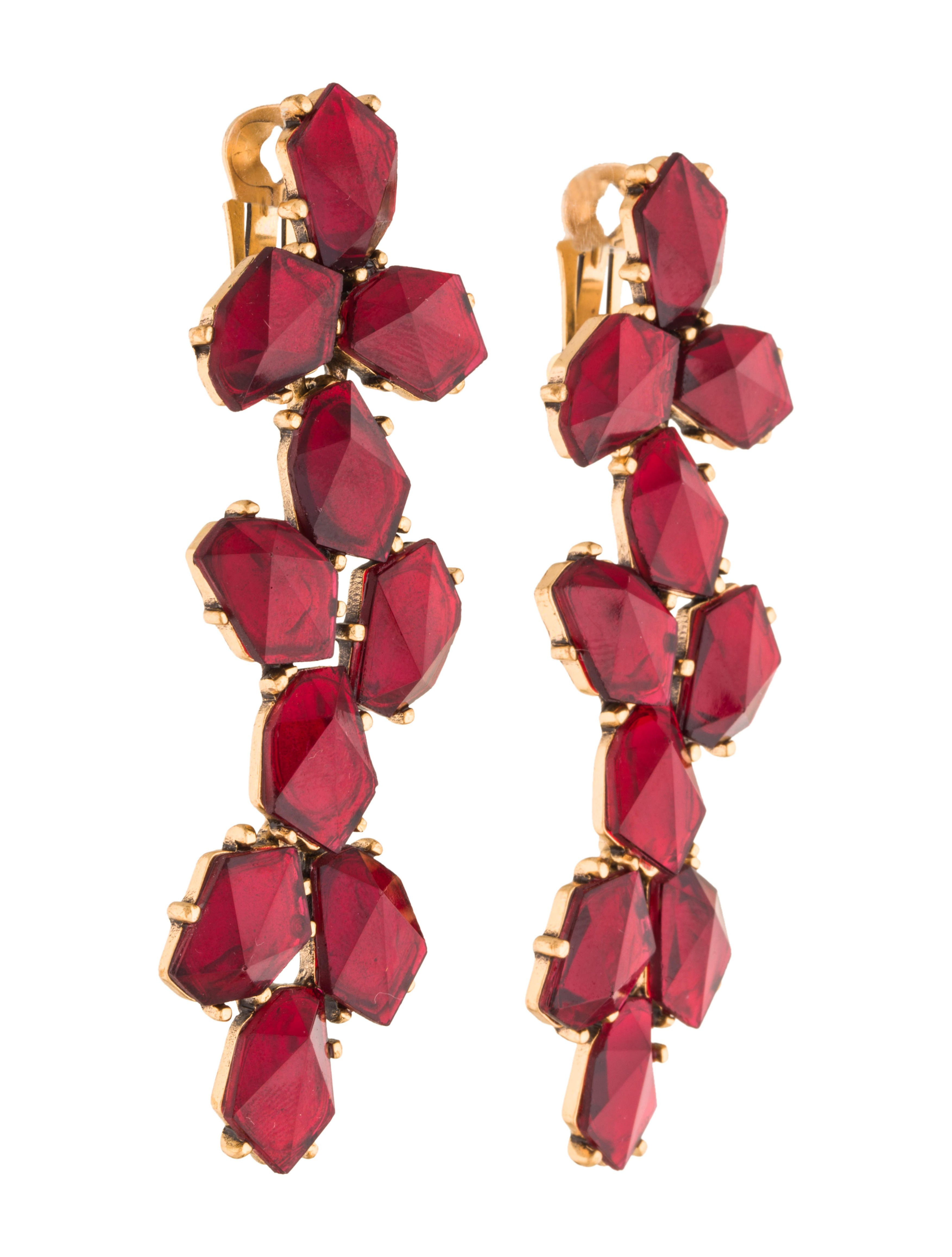 Par de brincos em ouro 18k com Cristais facetados