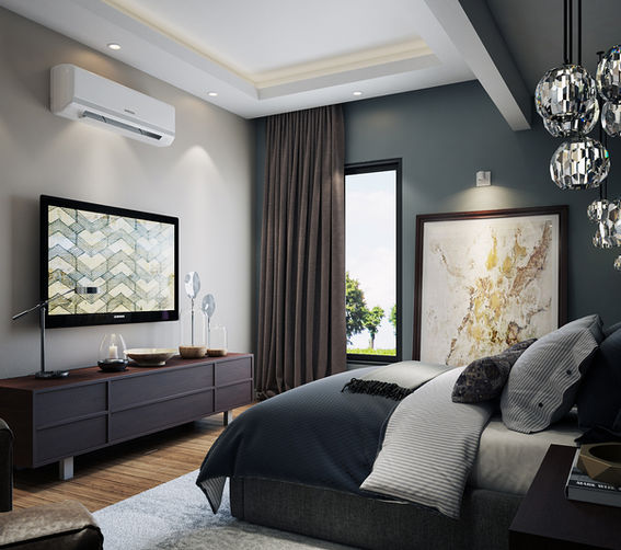 "Designify Architecture Firm - Egypt and UAE: Bedroom Details - A detailed view of the furnishings and decor in the boy's bedroom."