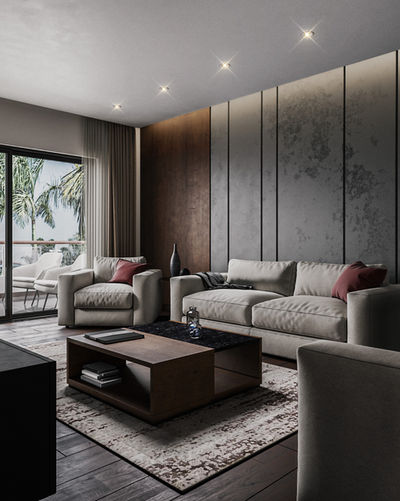 "Designify Architecture Firm's Living Room 2 - Residential Project in Egypt and UAE"