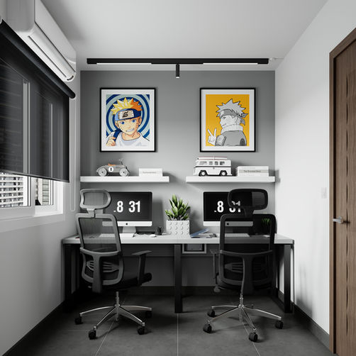 "Designify Architecture Firm - Video Editors Office Interior Design in Egypt and UAE - Sleek and Contemporary Design for Creativity"