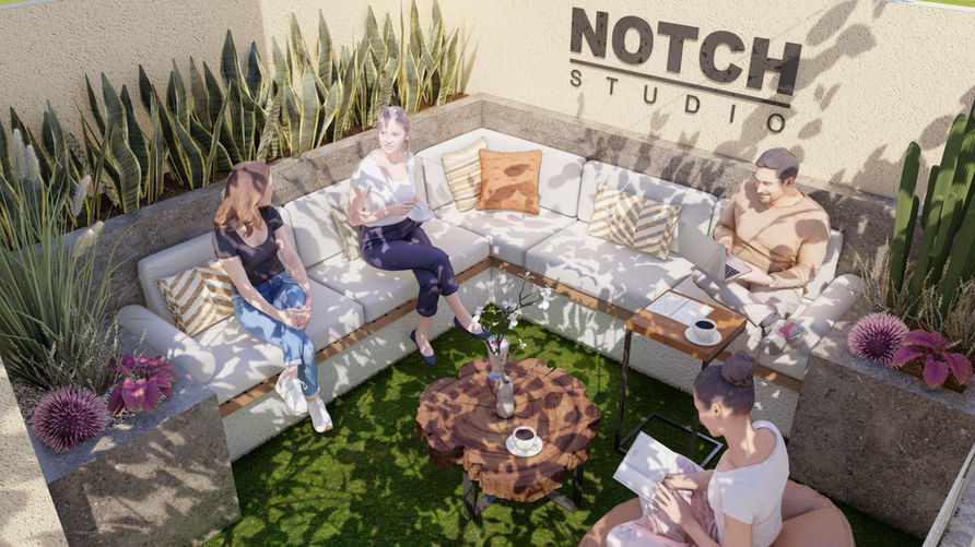 "Comfortable Seating in Outdoor Break Area - Designify Interior Styling in Egypt and UAE"