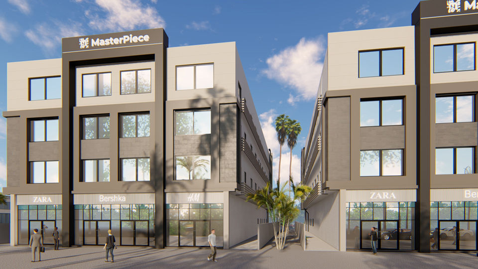 "Contemporary Office Building Exterior - Designify Interior Design Services in Egypt and UAE"