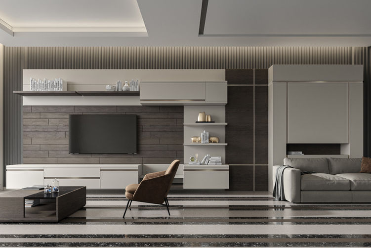 "Modern Coziness - Reception and Dining Areas in Designify's Residential Interior Design"