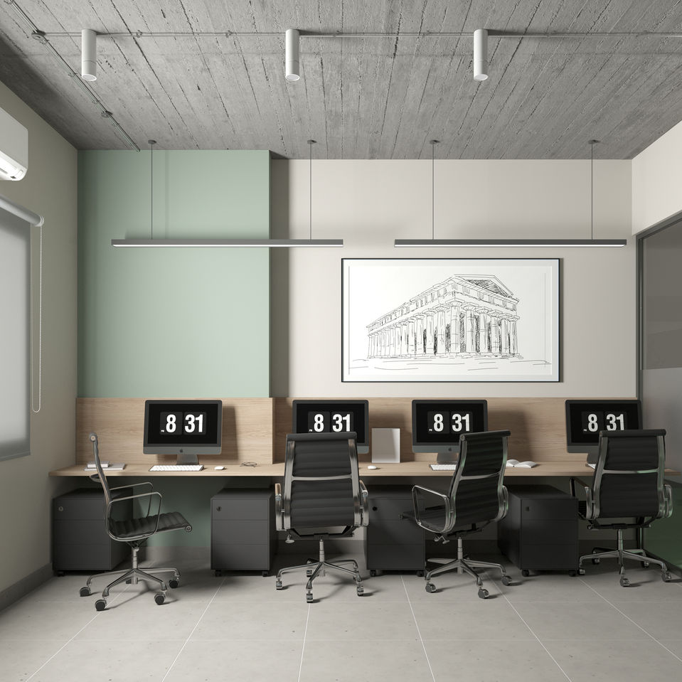 "Designify Architecture Firm - Financial Department Workstation in Egypt and UAE - Productive Workspace with Ergonomic Design"