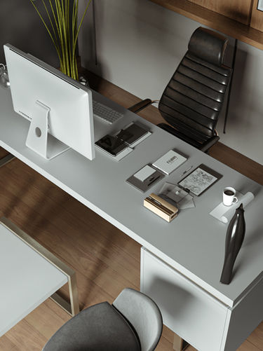 "Modern Home Office Aesthetics - Designify's Residential Interior"