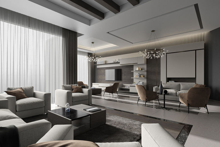 "Warm Color Palettes and Wood Accents - Stylish Ground Floor Design by Designify"