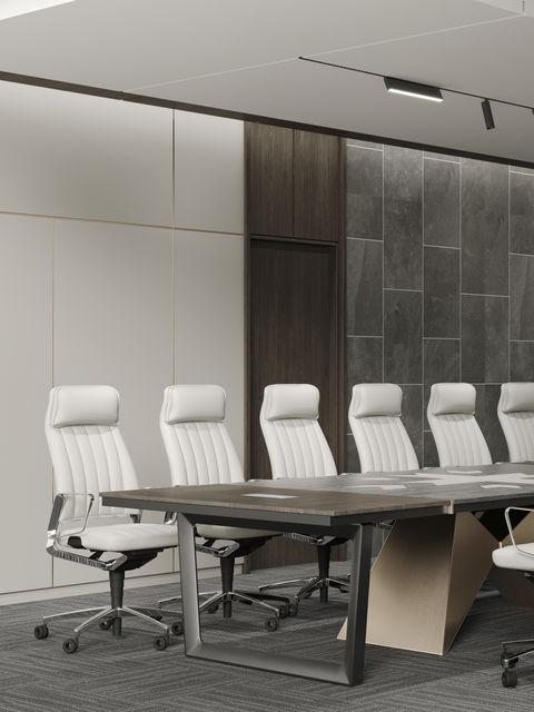 "Sophisticated Meeting Room Design - Designify Architecture Firm - Timeless Ambiance for High-Level Discussions"