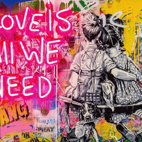 Love is All - Banksy | Ready to Hang Canvas