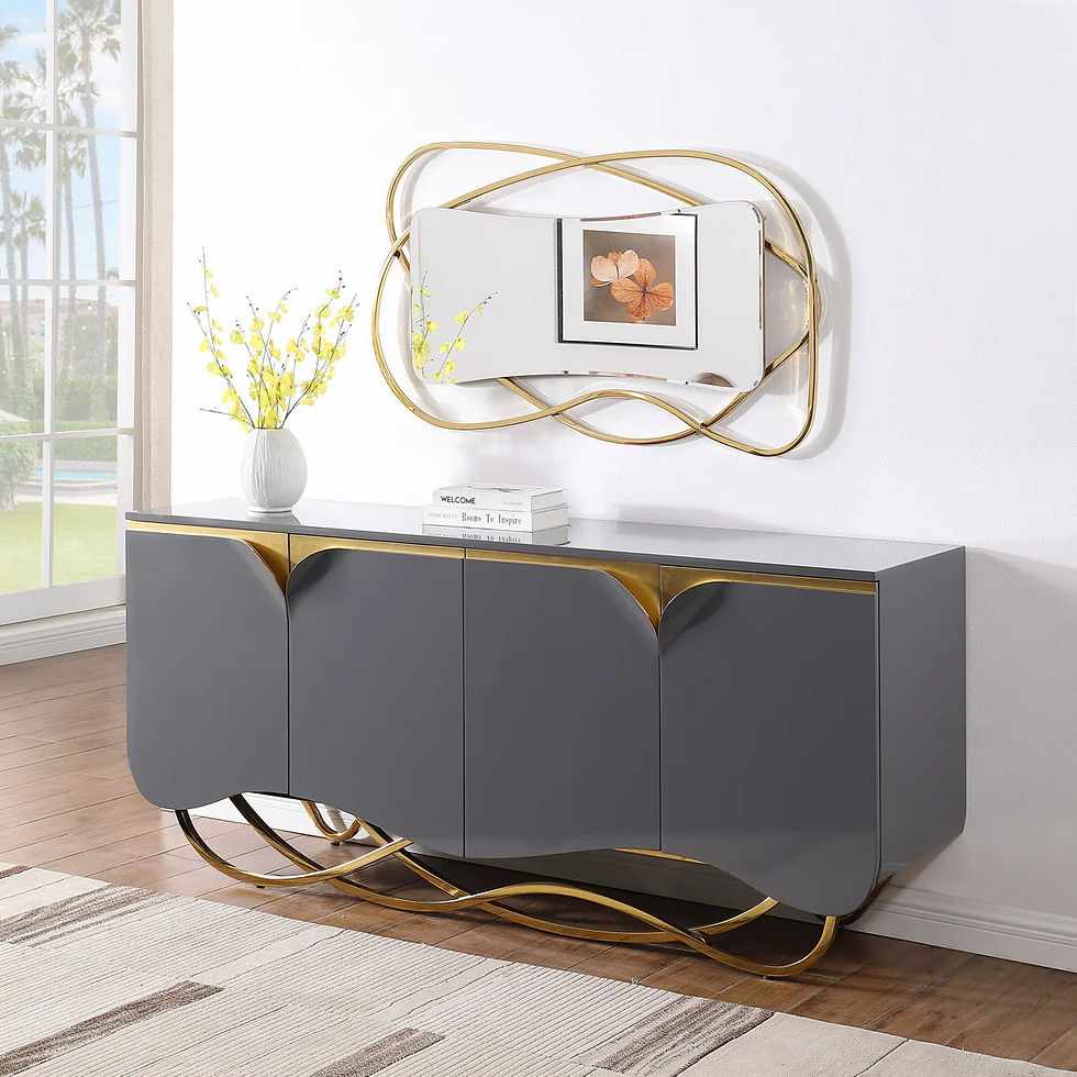 Black Oval Frame Sideboard