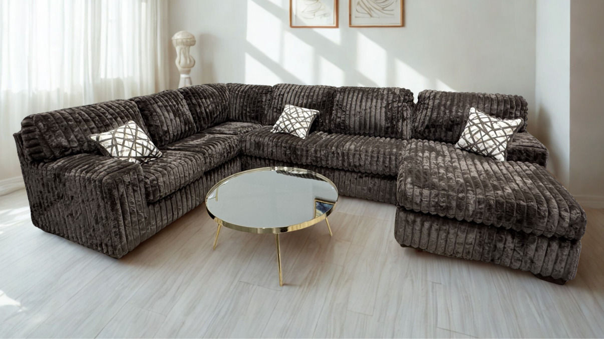 Charcoal Plush Sectional