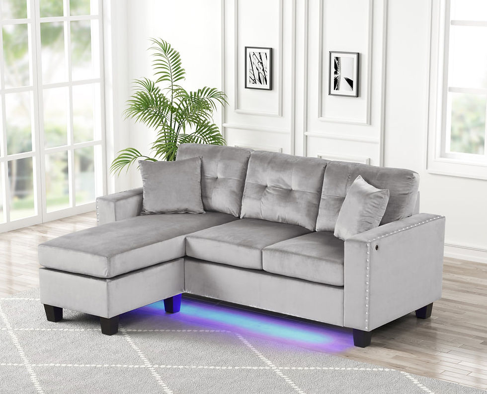 Gray LED Sectional