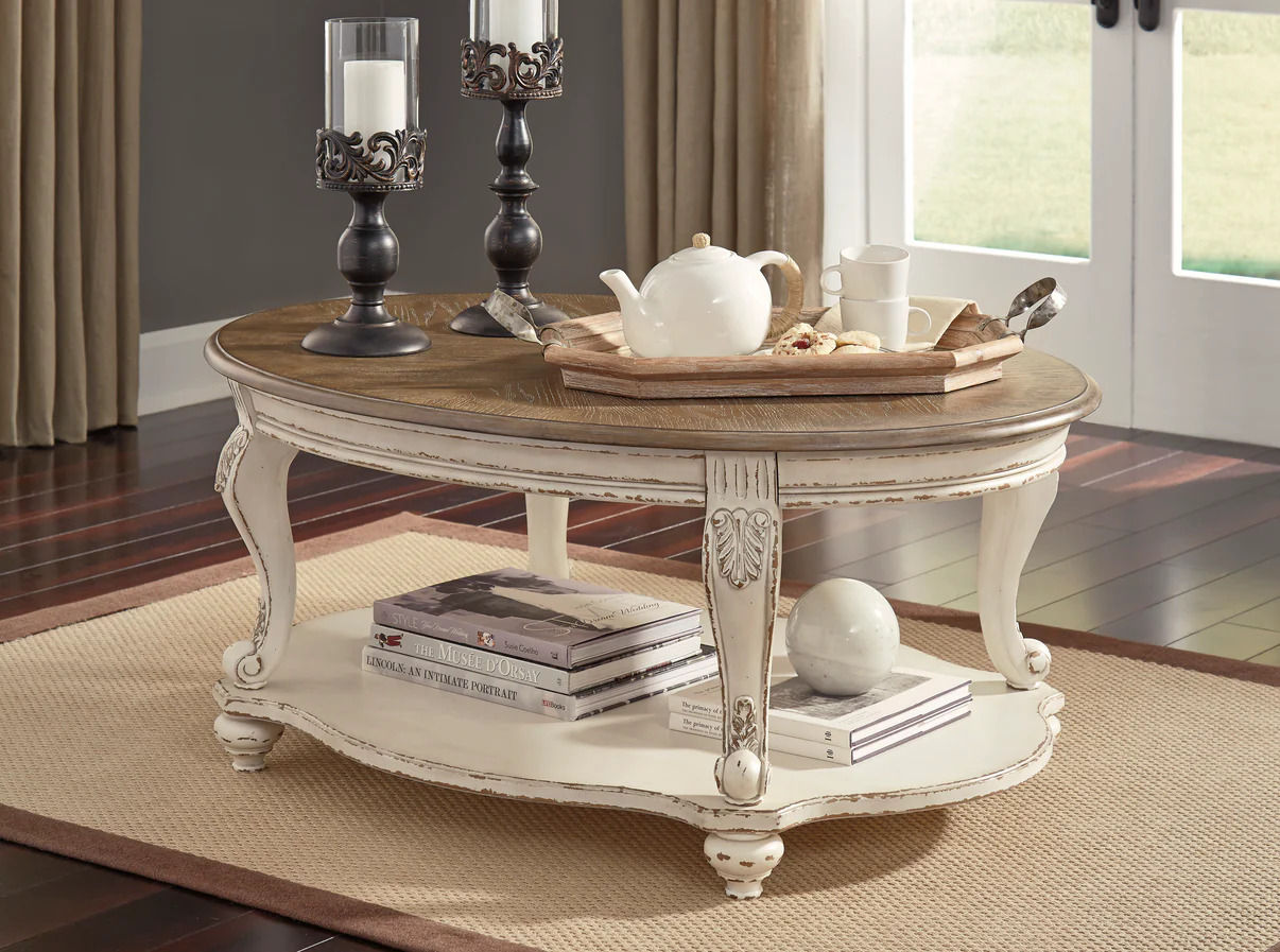 French Country Round Coffee Table