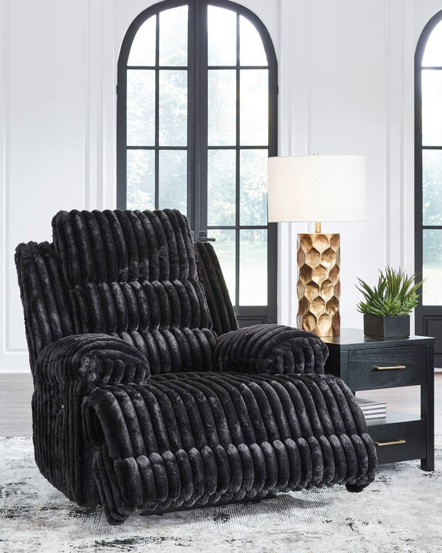Black Corduroy Recliner