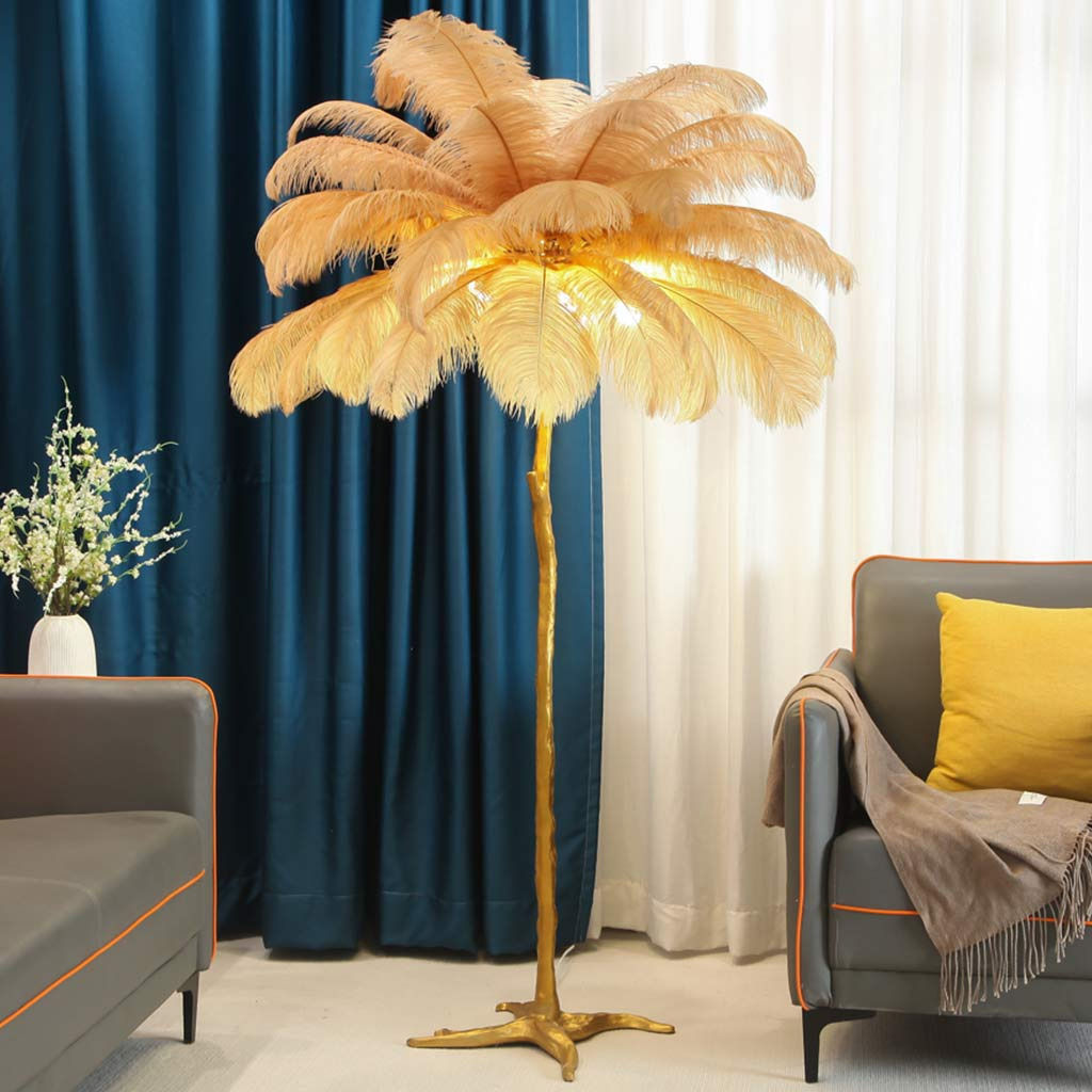 Gold Palm Floor Lamp