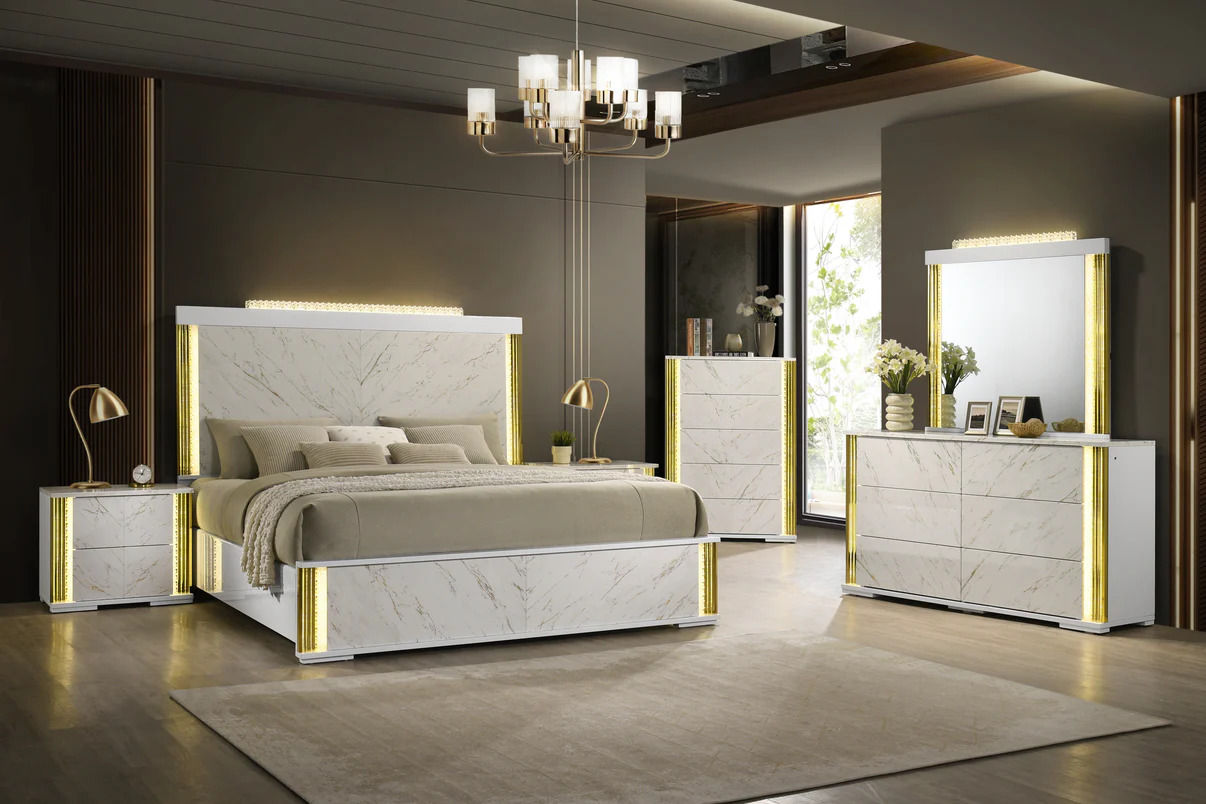 Contemporary White Bedroom Suite