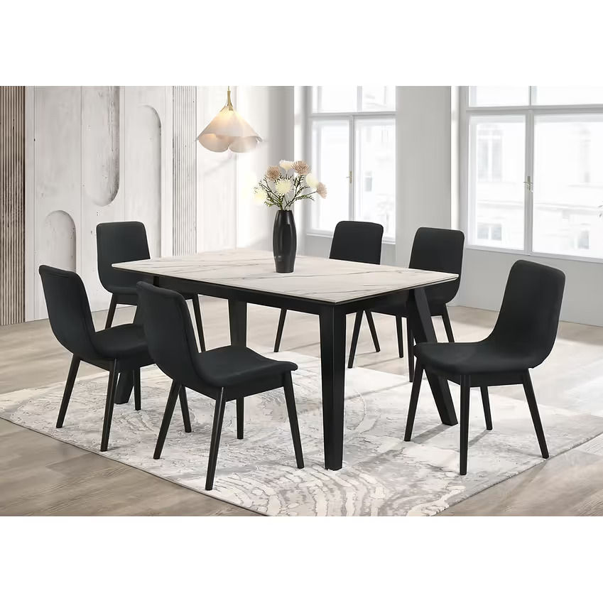 Modern Black Dining Set