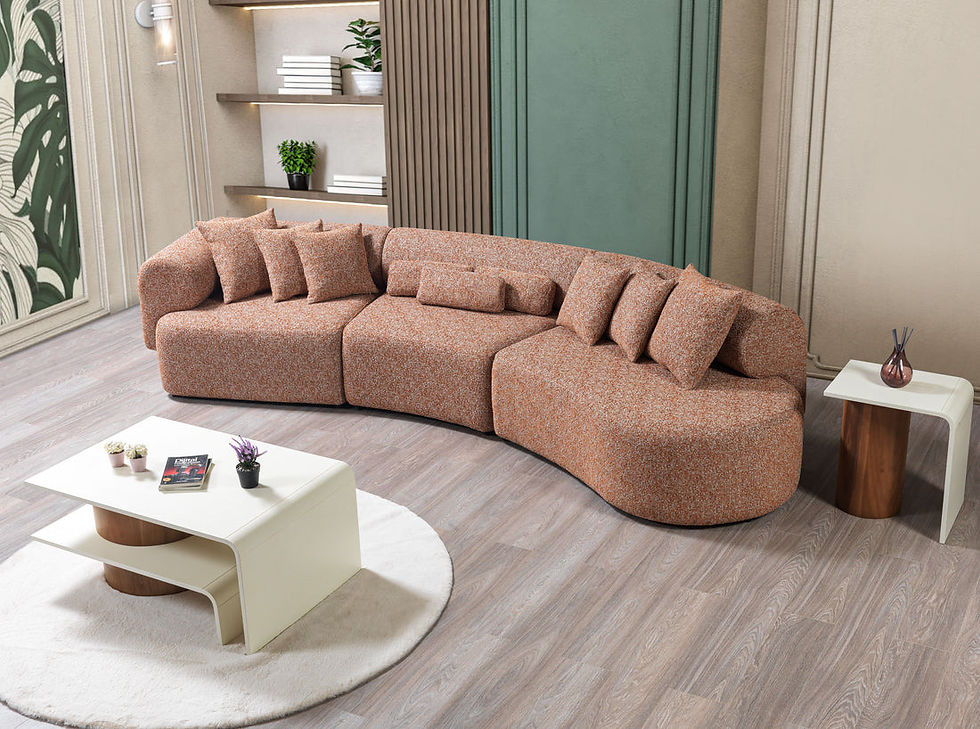 Curved Blush Sectional