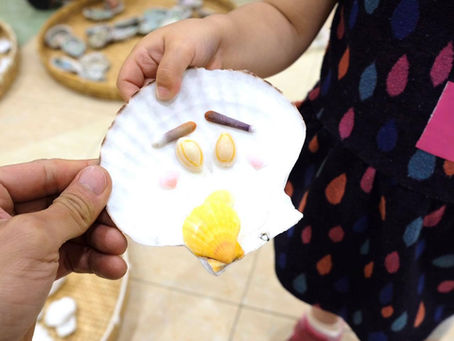 貝がらで「ゆカイな仲間」をつくろう