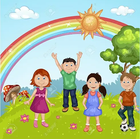 42657807-grupo-de-niños-felices-de-dibujos-animados-feliz-jugando-en-el-parque-verde.webp