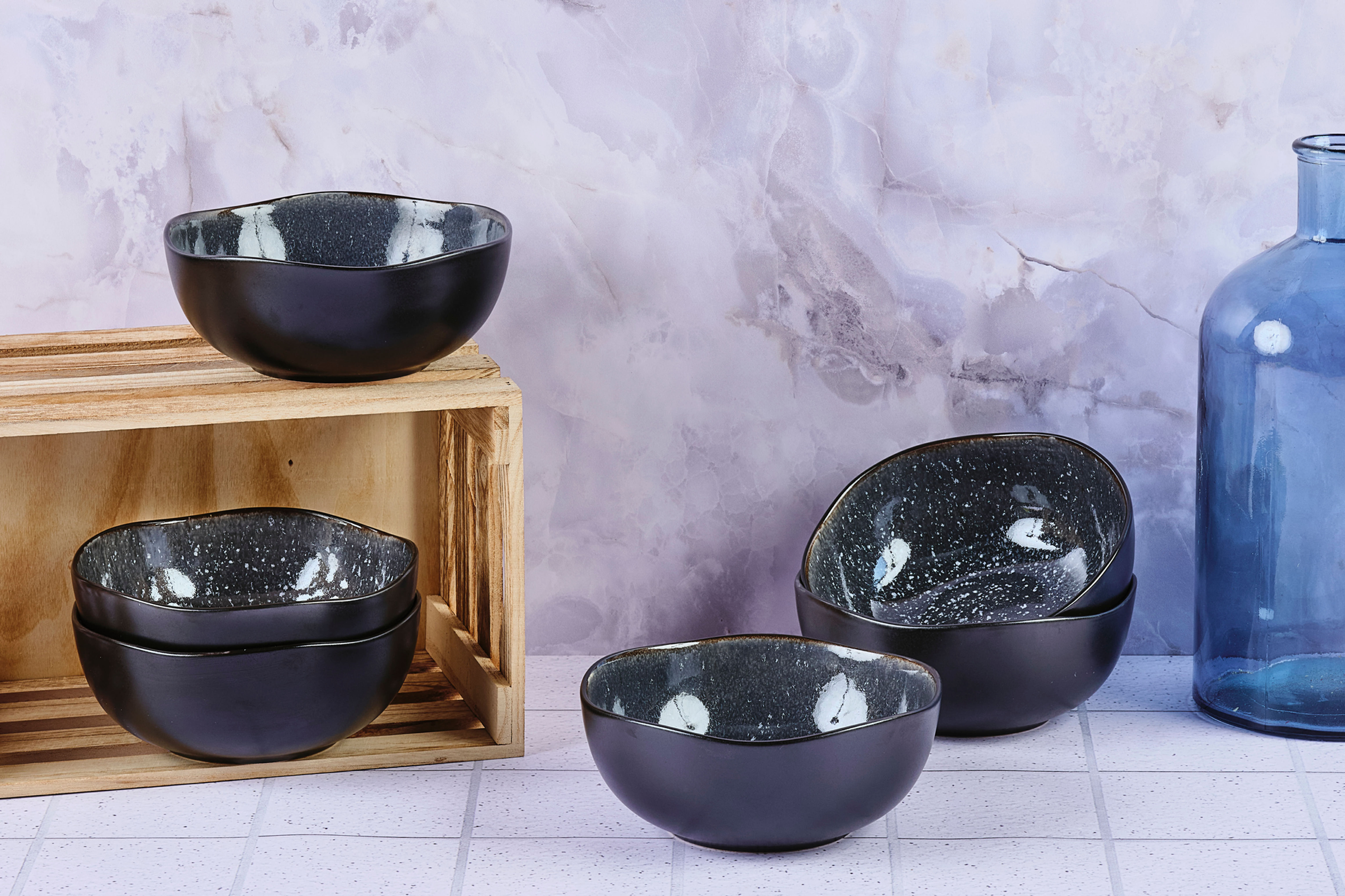IRIS Schalen Ø16,5cm 6er Set, Nachtblau