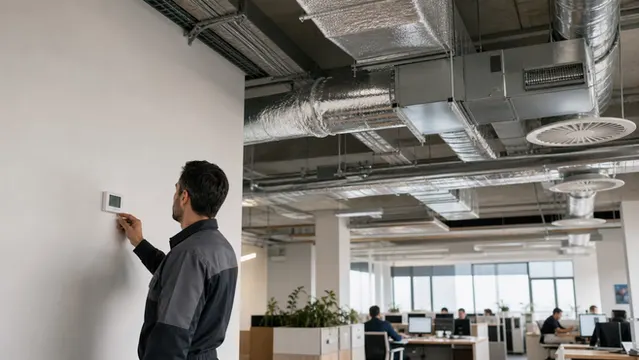 Ofis iç hava kalitesini sıcaklık ve bağıl nem ölçümüyle değerlendiren HVAC uzmanı.