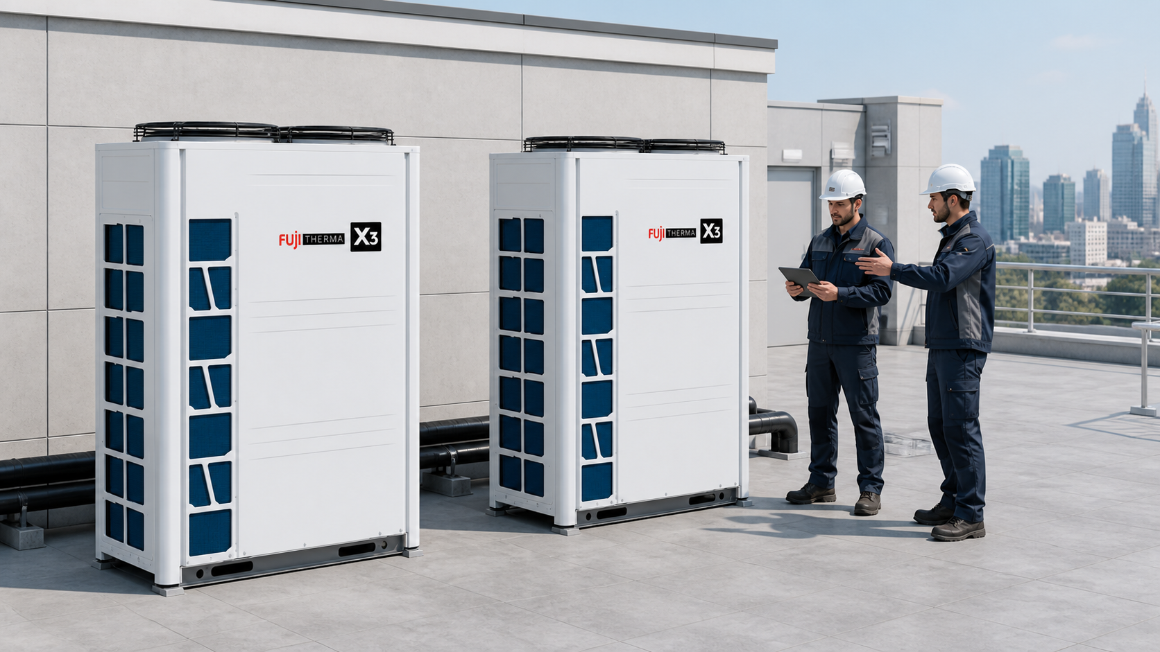 SCA Mühendislik ekibinin Fujitherma X3 VRF dış ünite seçimi ve modüler sistem planlaması