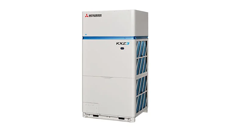 Mitsubishi Heavy Industries KXZ3 VRF dış ünitesinin üstten üflemeli kabin görünümü