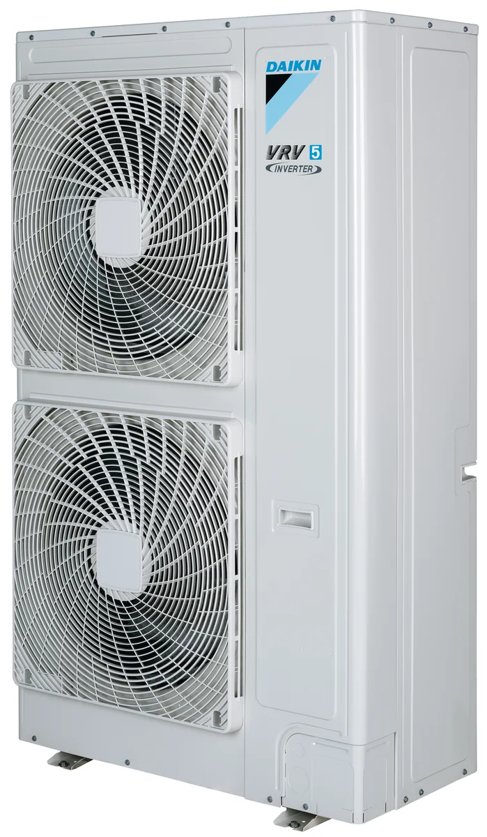 Daikin VRV 5 S-series RXYSA-AY1 çift fanlı dış ünitesinin sağ ön görünümü