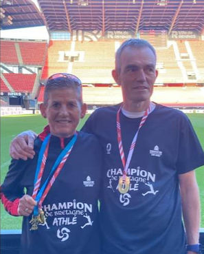 Guillemin & Briand sacrés champions de Bretagne de Marche Nordique