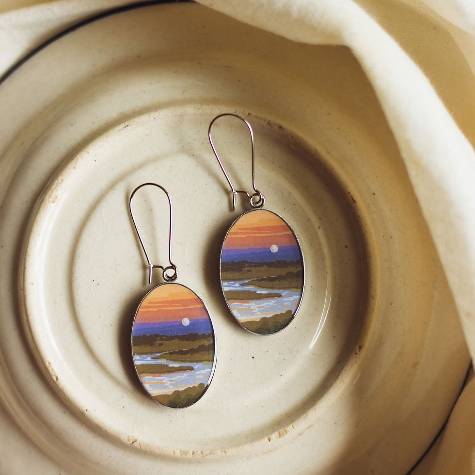 Sunset hues - earrings