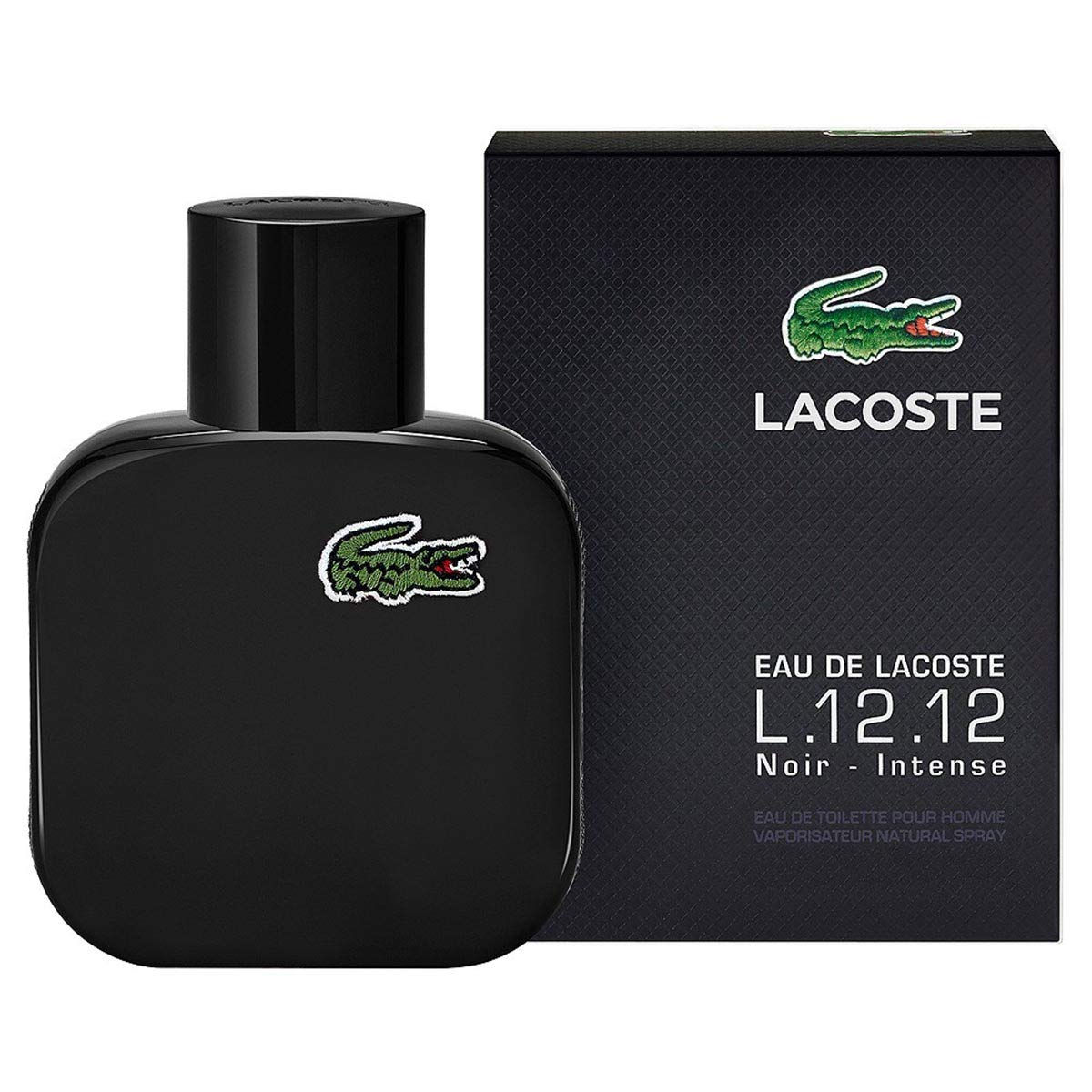 LACOSTE L.12.12 EAU NOIR (BLACK) MEN 3.4 OZ. EDT SP