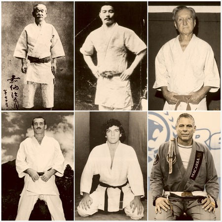 Men and Jiu Jitsu practitioners represent Jeff Morris's line of Jiu Jitsu Masters
