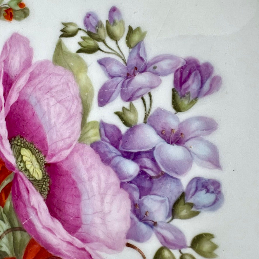 Thumbnail: Barr Flight & Barr plate, gilt vermiculé, flowers by W. Billingsley, c1809 (2)