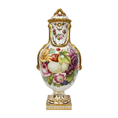 ヴィンテージ COALPORT 水さし Coalport vase, sublime flowers by William Cooke, 1851-1861