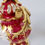 Thumbnail: H&R Daniel potpourri vases, maroon, birds and flowers, Rococo Revival ca 1835