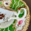 Thumbnail: Samuel Alcock teacup, apple green with lightning pattern, flowers, ca 1840