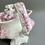 Thumbnail: Samuel Alcock teapot, white with puce print of rose bush pattern, ca 1835