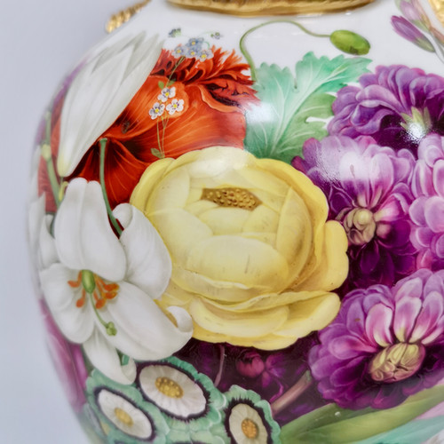ヴィンテージ COALPORT 水さし Coalport vase, sublime flowers by William Cooke, 1851-1861