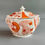 Thumbnail: Pinxton tea service, monochrome orange Japanese style, ca 1800
