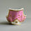 Thumbnail: Samuel Alcock milk jug, melted snow, pink with flowers, ca 1825