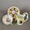 Thumbnail: Samuel Alcock milk jug, pale yellow, gilt and flowers, ca 1824