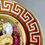 Thumbnail: Coalport John Rose plate, Greek keys, flowers by Thomas Baxter, ca 1805