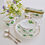 Thumbnail: Minton true trio, Bath Embossed, green flowers patt.38/680, ca 1830