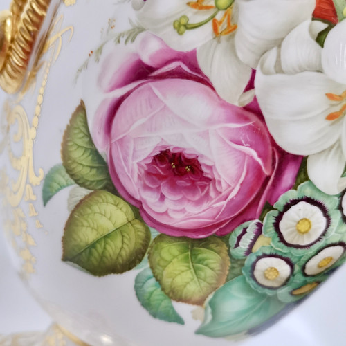 Coalport vase, sublime flowers by William Cooke, 1851-1861