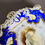 Thumbnail: Samuel Alcock basket, French blue with landscape, ca 1830