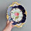 Thumbnail: H&R Daniel low comport, Queens shape, cobalt blue, pink rose, ca 1838