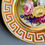 Thumbnail: Coalport John Rose plate, Greek keys, flowers by Thomas Baxter, ca 1805